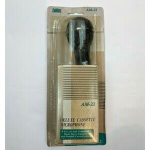 VTG Labtec AM-22 Handheld Microphone 3.5mm Jack 6.3mm Adapter NEW OLD‎ STOCK DS